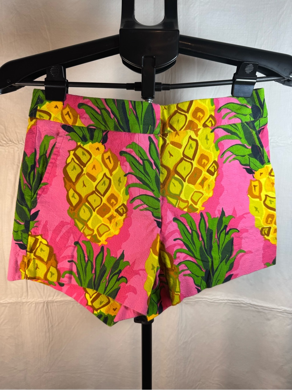 Trina Turk Pink Pineapple-Print High Waist Shorts